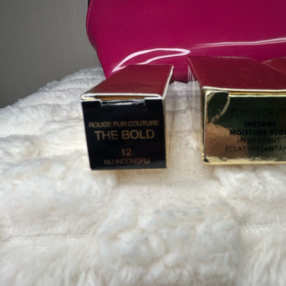Yves Saint Laurent Pink Cosmetic Bag with 5-Piece Makeup Set - Picture 10 of 13